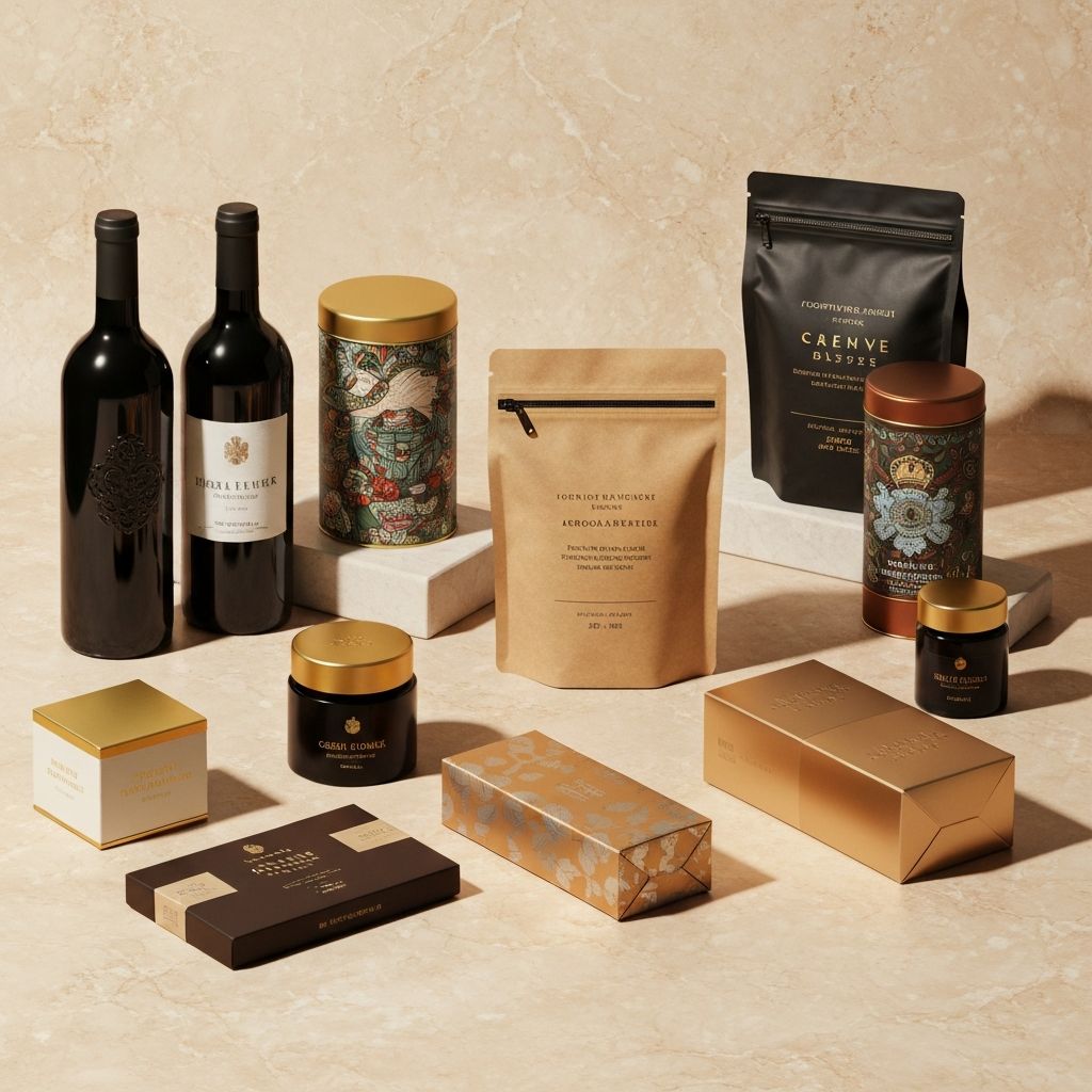 Collection of branded packaging and product design work